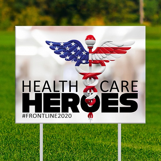 18x24 - HEALTH CARE HEROES USA Flag