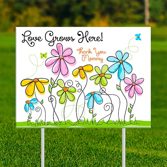 18x24 - MOTHER'S DAY Love Grows Here