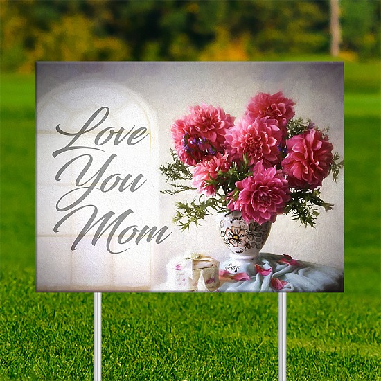 18x24 - MOTHER'S DAY Pink Dahlia