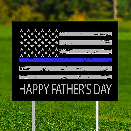 18x24 - FATHER'S DAY Thin Blue Line 001
