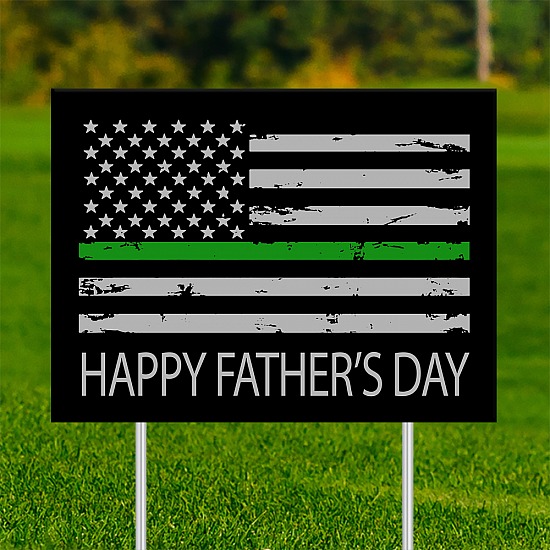18x24 - FATHER'S DAY Thin Green Line 001