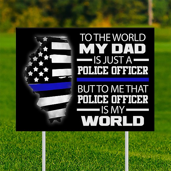 18x24 - FATHER'S DAY IL Thin Blue Line 001