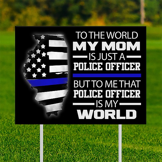 18x24 - FRONT LINE HEROES Police Mom 1