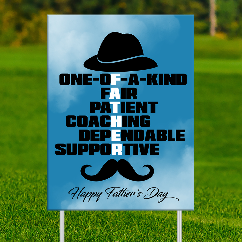 24x18 FATHER'S DAY Father Word Tree YARD SIGNS FATHER'S DAY