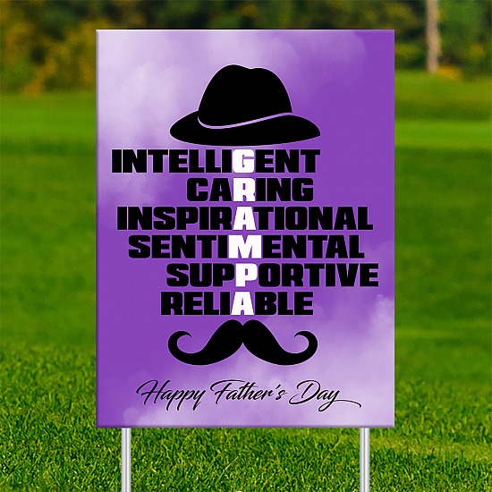 24x18 - FATHER'S DAY Grampa Word Tree